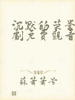 沉默的荣誉电视剧免费观看全集下载高清
