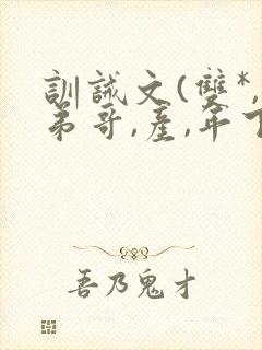 训诫文(双*,弟哥,产,年下)趣笔阁封面