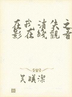 在我消失之前电影在线观看免费播放