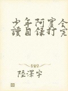 少年阿宾全文阅读目录打完