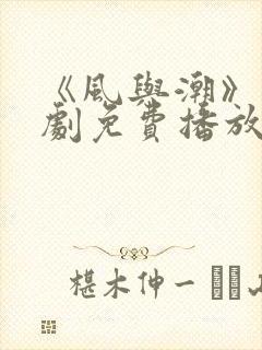 《风与潮》电视剧免费播放