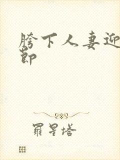 胯下人妻迎合章节