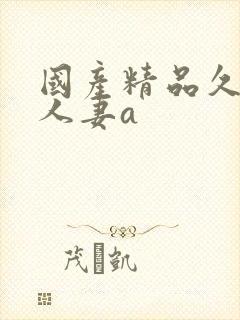 国产精品久久久人妻a