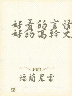 好看的言情文笔好的高干文