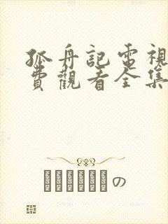 孤舟记电视剧免费观看全集高清在线