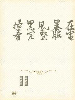 扫黑风暴在线观看完整版电视剧