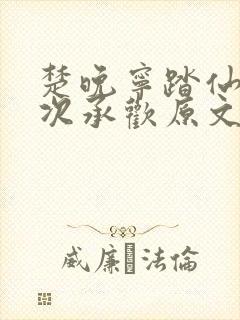楚晚宁踏仙君初次承欢原文