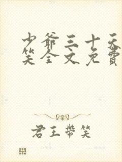 少爷三十天后会笑全文免费阅读封面