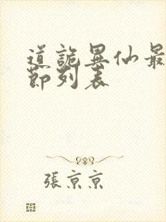 道诡异仙最新章节列表