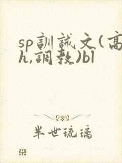 sp训诫文(高h,调教)bl
