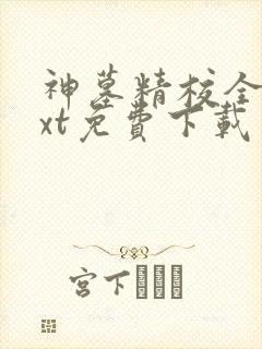 神墓精校全本txt免费下载