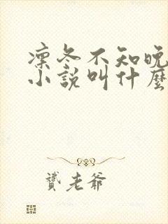 凛冬不知晚原著小说叫什么名字