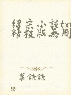 绍宋小说txt精校版无删减封面
