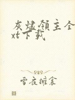 灰烬领主全本txt下载