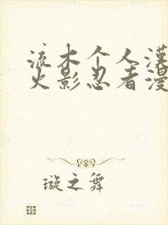 流木个人汉化版火影忍者漫画封面