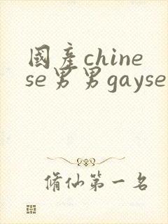 国产chinese男男gayseⅹporn