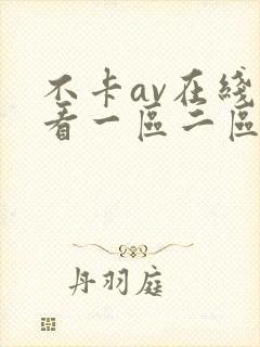 不卡av在线观看一区二区