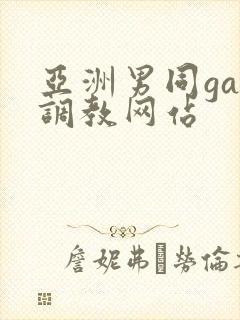 亚洲男同gay调教网站