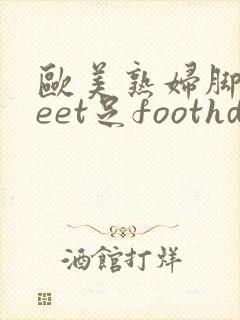 欧美熟妇脚交feet足foothd