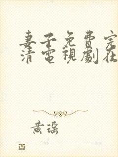 妻子免费完整高清电视剧在线观看