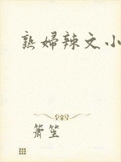 熟妇辣文小说