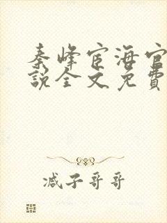 秦峰宦海官途小说全文免费听书