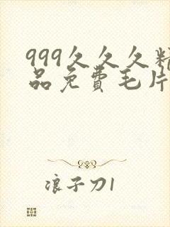 999久久久精品免费毛片封面