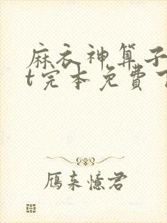 麻衣神算子txt完本免费下载
