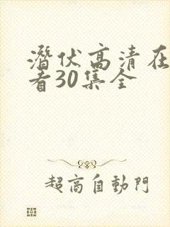 潜伏高清在线观看30集全