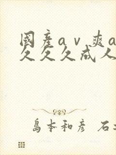 国产aⅴ爽av久久久成人