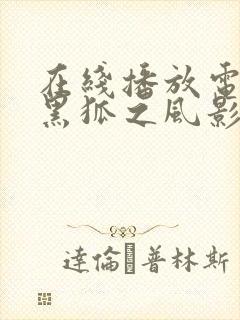 在线播放电视剧黑狐之风影完整