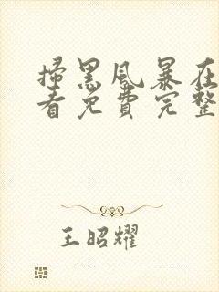 扫黑风暴在线观看免费完整版40集封面