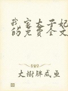 我家太子妃超凶的免费全文阅读