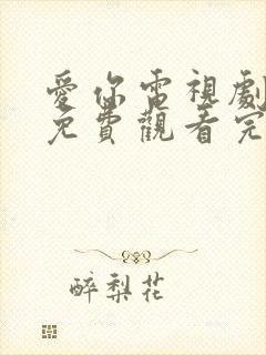 爱你电视剧全集免费观看完整版