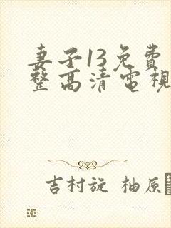 妻子13免费完整高清电视剧在线看