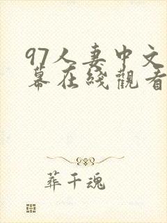 97人妻中文字幕在线观看