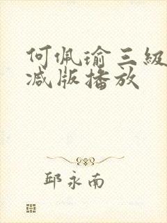 何佩瑜三级未删减版播放