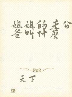 姐姐的老公的爸爸叫什么
