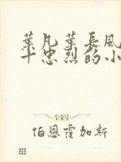 叶凡叶长风一门十忠烈的小说名字免费