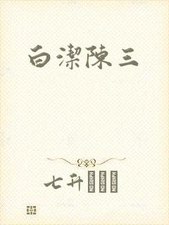 白洁陈三封面