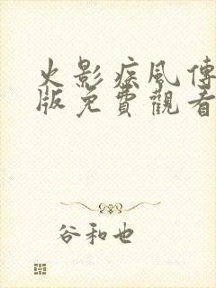 火影疾风传中文版免费观看