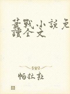 萧战小说免费阅读全文封面