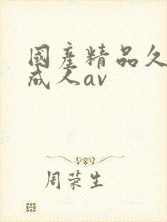 国产精品久久久成人av封面