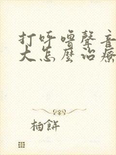 打呼噜声音比较大怎么治疗