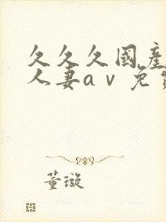 久久久国产精品人妻aⅴ免费封面