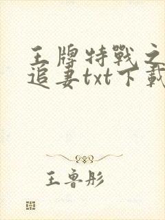 王牌特战之军少追妻txt下载封面
