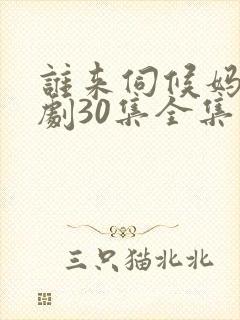 谁来伺候妈电视剧30集全集封面