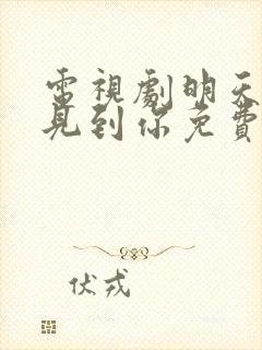 电视剧明天也想见到你免费观看全集封面