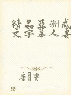 精品亚洲成人中文字幕人妻