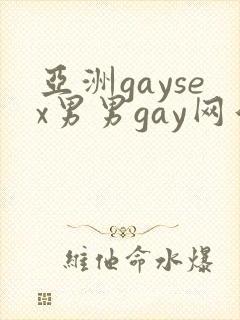 亚洲gaysex男男gay网站